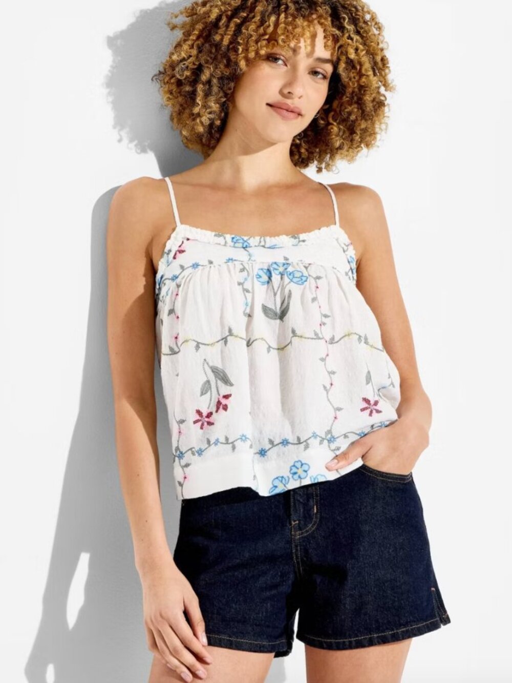 Women's Mid-Rise Midi Denim Shorts - Wild Fable™ Rinse Wash 00